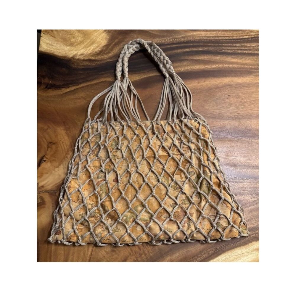 Crochet Woven Tote Handbag